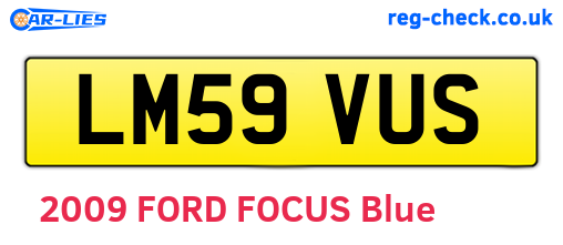 LM59VUS are the vehicle registration plates.
