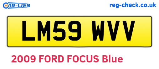 LM59WVV are the vehicle registration plates.