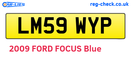 LM59WYP are the vehicle registration plates.