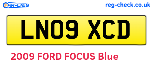 LN09XCD are the vehicle registration plates.