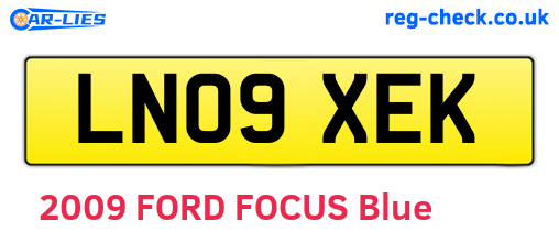LN09XEK are the vehicle registration plates.