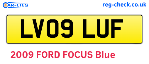 LV09LUF are the vehicle registration plates.