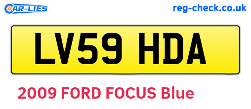 LV59HDA are the vehicle registration plates.