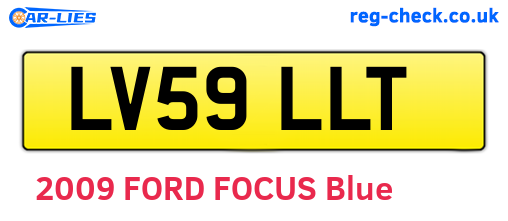 LV59LLT are the vehicle registration plates.
