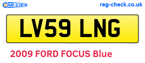 LV59LNG are the vehicle registration plates.
