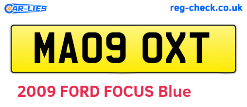 MA09OXT are the vehicle registration plates.