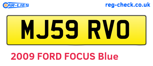 MJ59RVO are the vehicle registration plates.