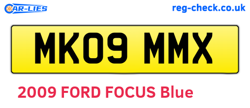 MK09MMX are the vehicle registration plates.