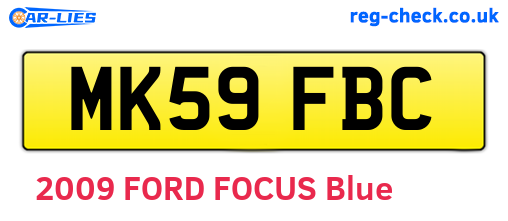 MK59FBC are the vehicle registration plates.