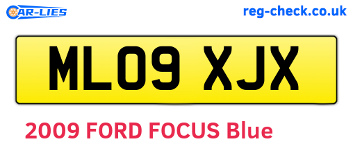 ML09XJX are the vehicle registration plates.