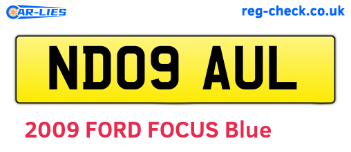 ND09AUL are the vehicle registration plates.