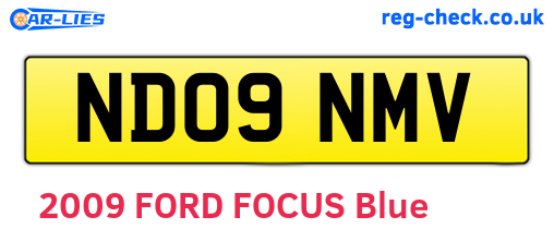 ND09NMV are the vehicle registration plates.