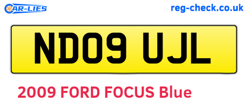 ND09UJL are the vehicle registration plates.