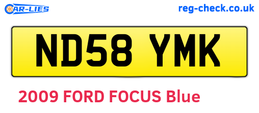 ND58YMK are the vehicle registration plates.