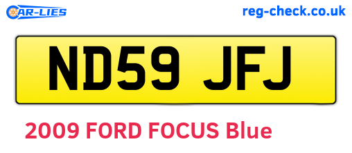 ND59JFJ are the vehicle registration plates.