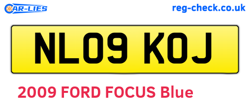 NL09KOJ are the vehicle registration plates.