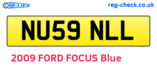 NU59NLL are the vehicle registration plates.