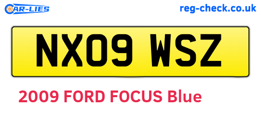 NX09WSZ are the vehicle registration plates.