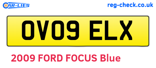 OV09ELX are the vehicle registration plates.