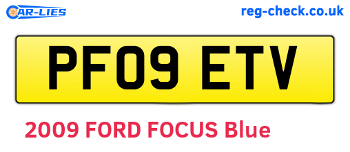 PF09ETV are the vehicle registration plates.