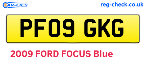PF09GKG are the vehicle registration plates.