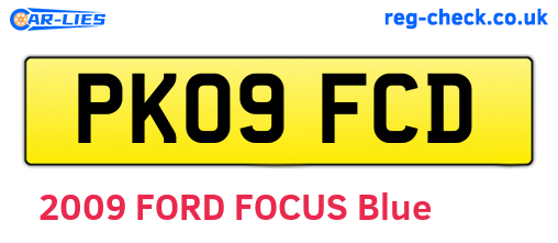 PK09FCD are the vehicle registration plates.