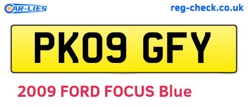 PK09GFY are the vehicle registration plates.