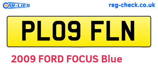 PL09FLN are the vehicle registration plates.