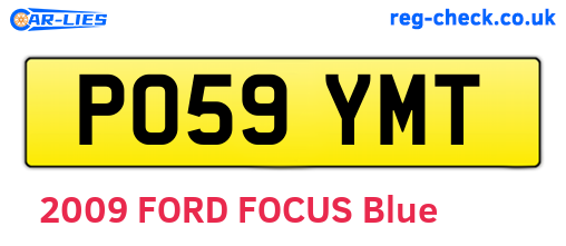 PO59YMT are the vehicle registration plates.