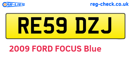 RE59DZJ are the vehicle registration plates.