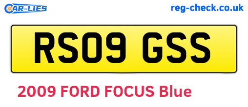 RS09GSS are the vehicle registration plates.