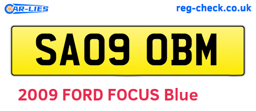 SA09OBM are the vehicle registration plates.