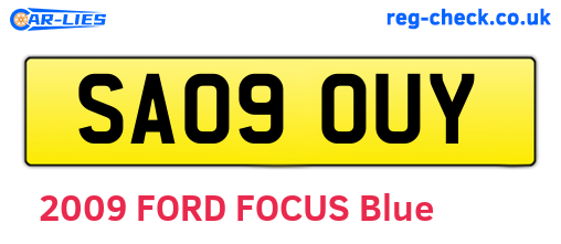 SA09OUY are the vehicle registration plates.