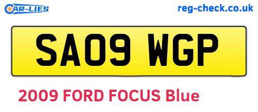 SA09WGP are the vehicle registration plates.