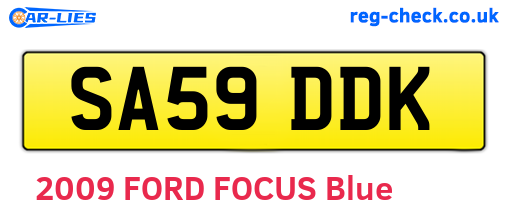 SA59DDK are the vehicle registration plates.