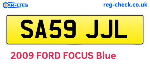 SA59JJL are the vehicle registration plates.