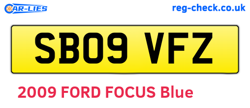 SB09VFZ are the vehicle registration plates.