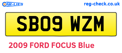 SB09WZM are the vehicle registration plates.