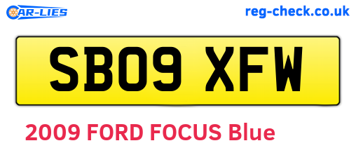 SB09XFW are the vehicle registration plates.