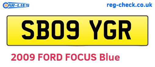 SB09YGR are the vehicle registration plates.