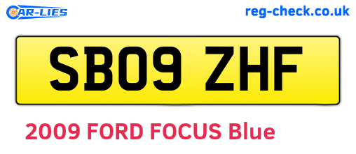 SB09ZHF are the vehicle registration plates.