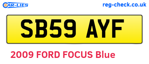 SB59AYF are the vehicle registration plates.