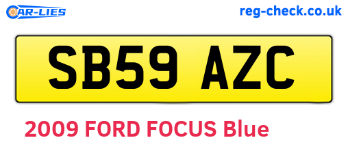 SB59AZC are the vehicle registration plates.