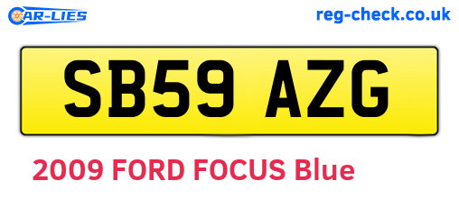 SB59AZG are the vehicle registration plates.