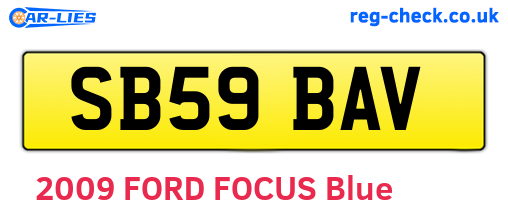 SB59BAV are the vehicle registration plates.
