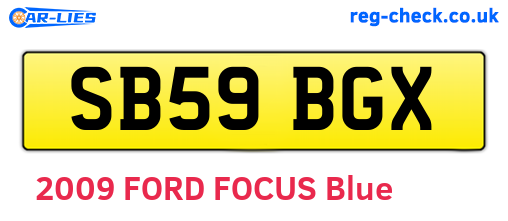 SB59BGX are the vehicle registration plates.