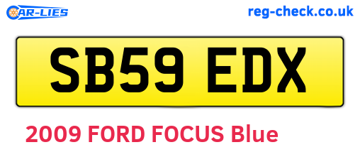 SB59EDX are the vehicle registration plates.
