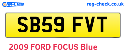 SB59FVT are the vehicle registration plates.