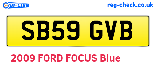 SB59GVB are the vehicle registration plates.