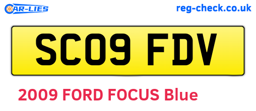 SC09FDV are the vehicle registration plates.